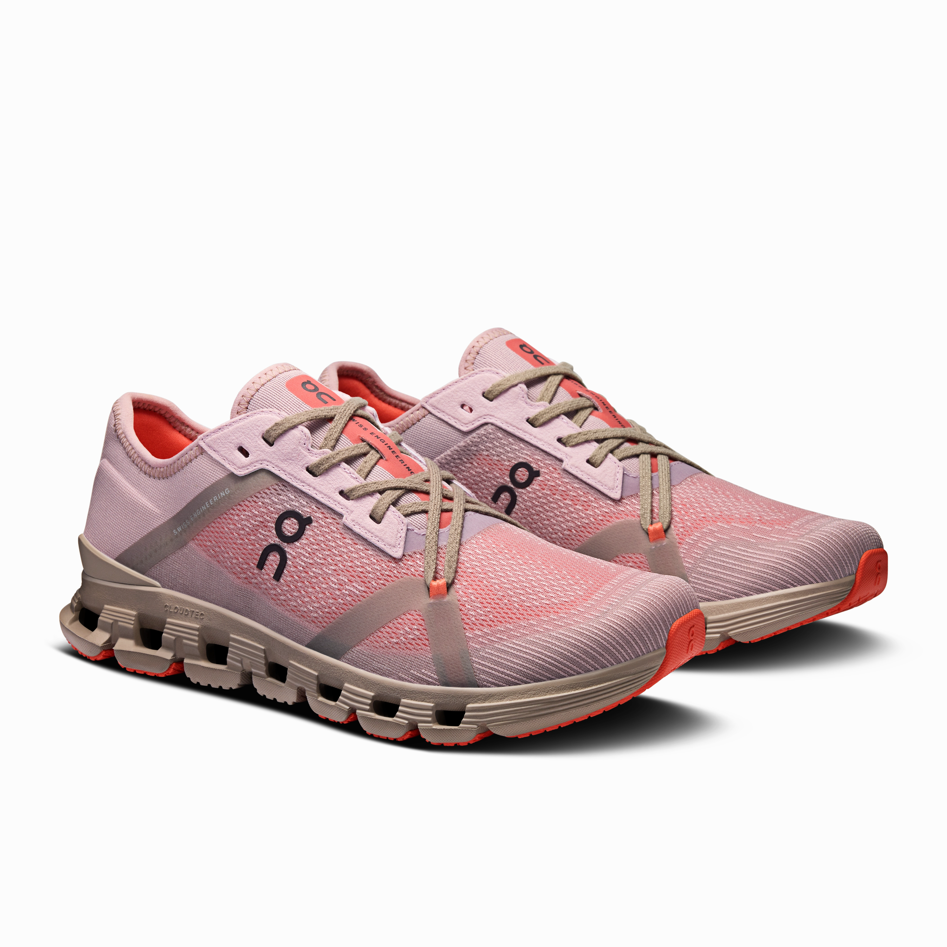 On Running Women's Cloud X 4 Ad Shoes - Mauve / Salmon Walking Shoes Vs Running Shoes