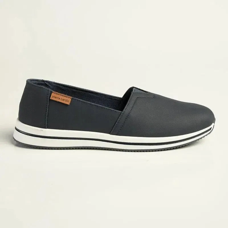 Pierre Cardin Josephine Slip On - Navy Classic Longwing Brogue