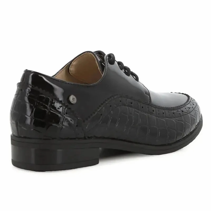Brog Definition Pierre Cardin Ladies Formal Flat - Black Patent