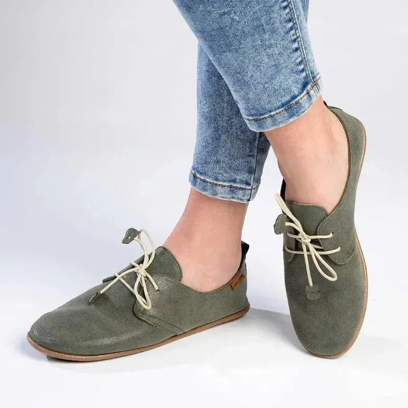 Pierre Cardin Ladies Riviera Lace Up - Olive Royal Brogues