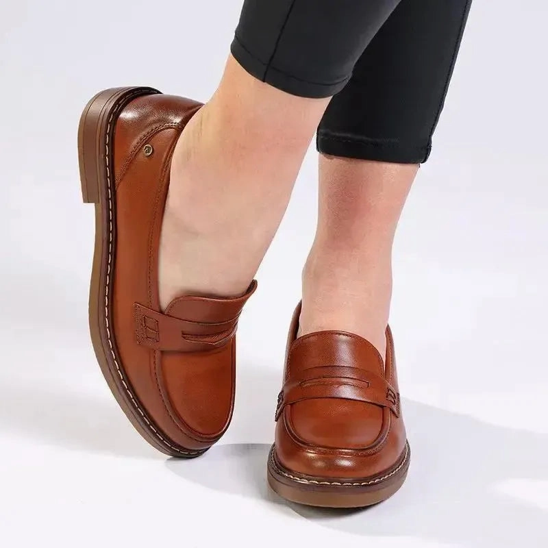 Pierre Cardin Lydie 2 Moccasion With Saddle - Tan Brogues Muje