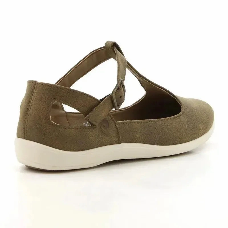 Pierre Cardin Lys 3 Flats - Taupe Brogan Loafer