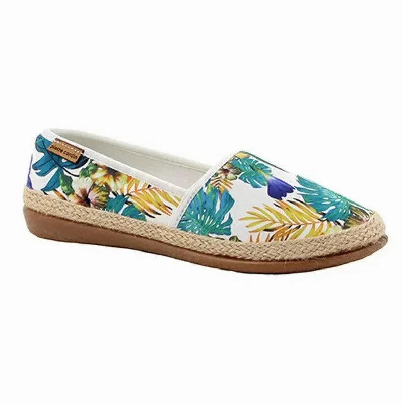 Pierre Cardin St Tropez 8 Espadrille Slip On - White Floral Dunhill Brogues