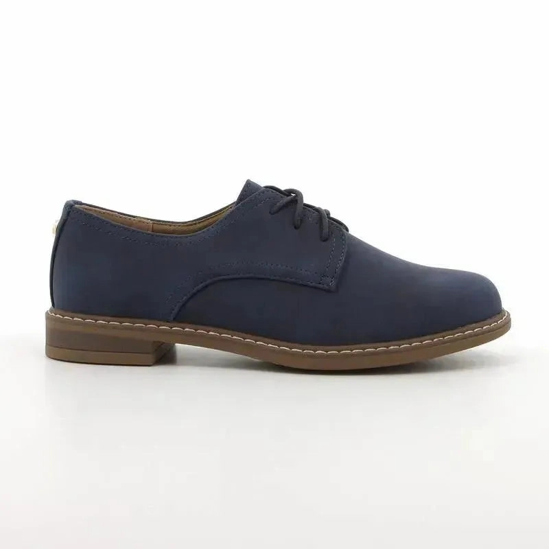 Pierre Cardin Toulouse Sneaker - Navy Crazy Horse Leather Brogue Shoes