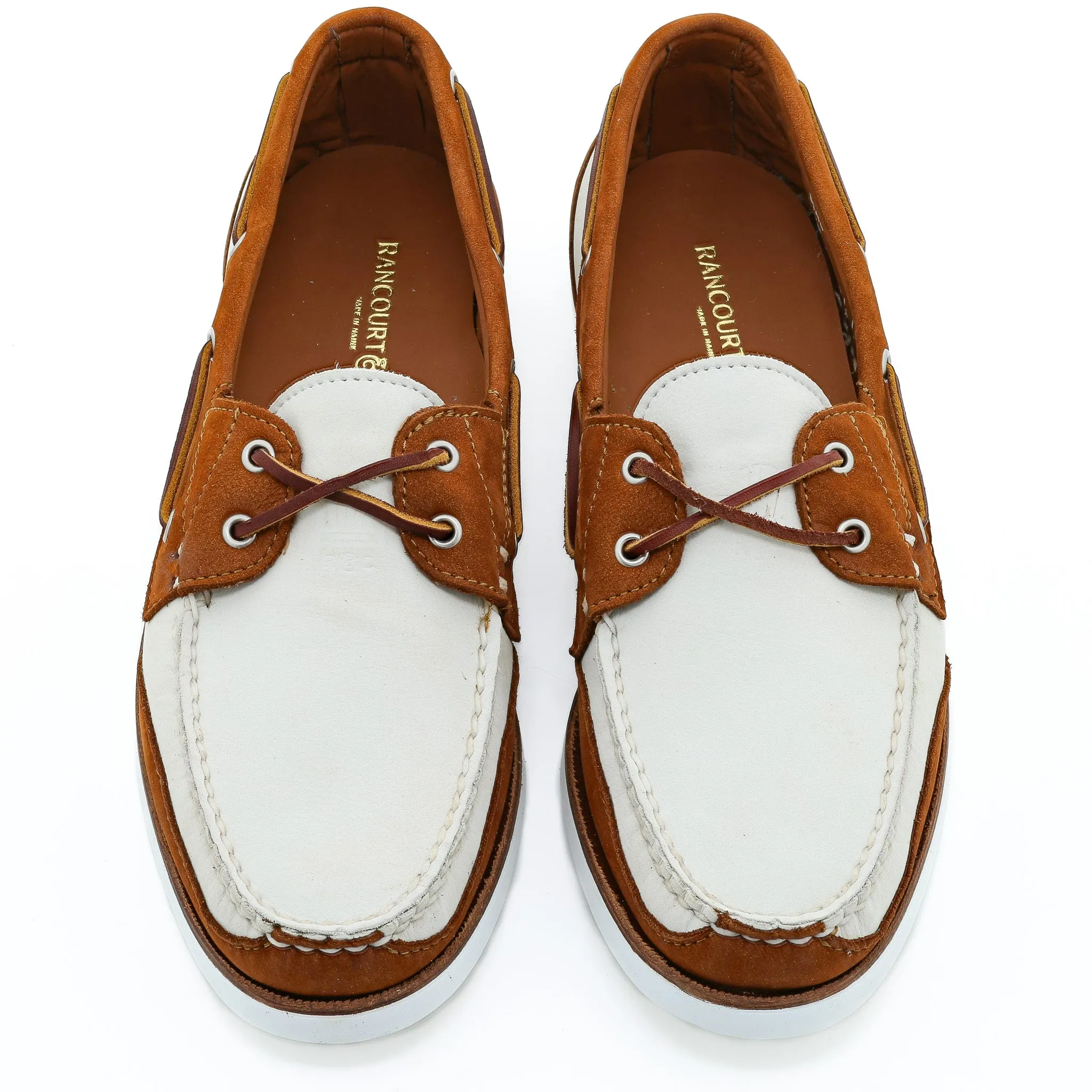 Neymar Casual Shoes Boothbay Boat Shoe - Parchment Cotswold/Chestnut Vienna