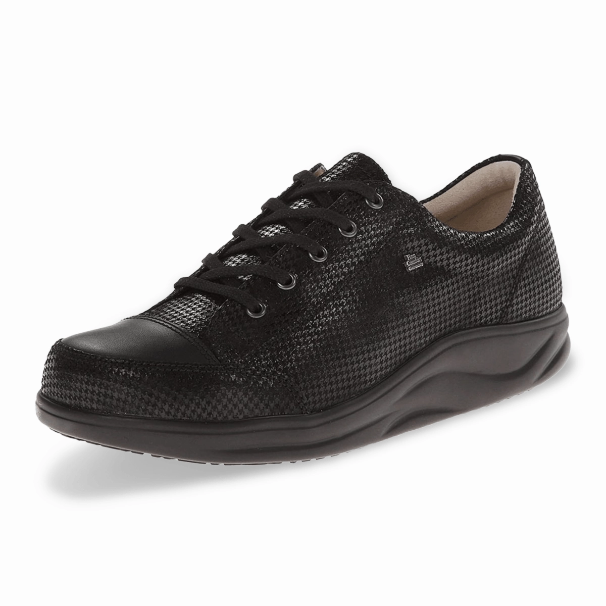 Finn Comfort Women's Ikebukuro Black Print Leather Where Can I Buy Oxfords