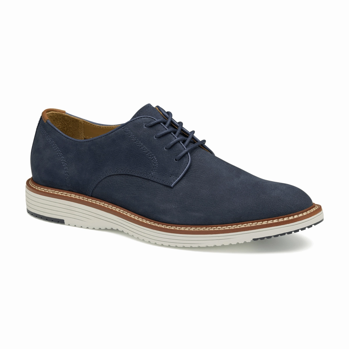 Johnston & Murphy Men's Upton Plain Toe Navy Nubuck Oxfords Boots