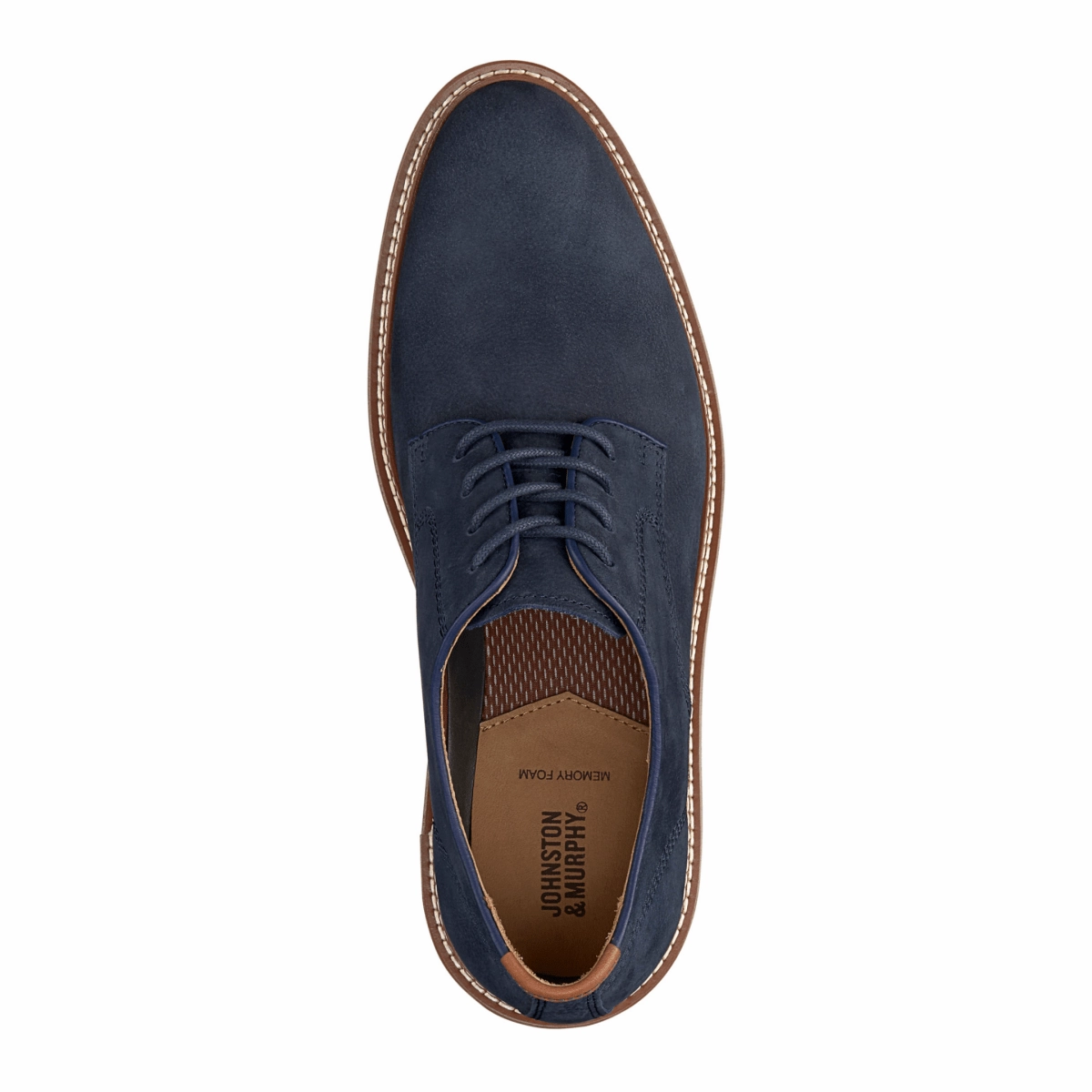 Norwalk Cap Toe Oxford Johnston & Murphy Men's Upton Plain Toe Navy Nubuck