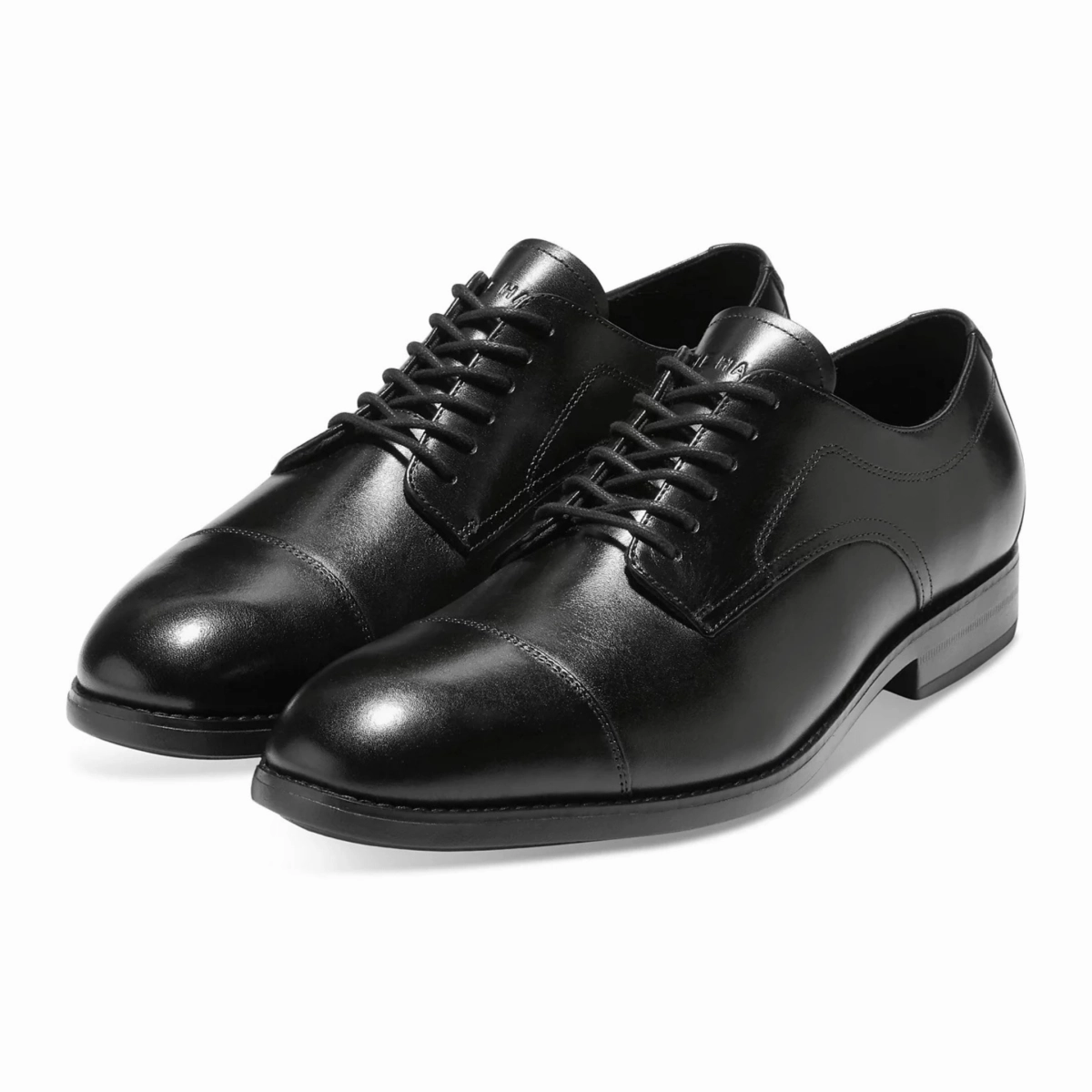 Cole Haan Men's Harmon Grand Cap Toe Oxford Black Leather Brogue Vs Oxford