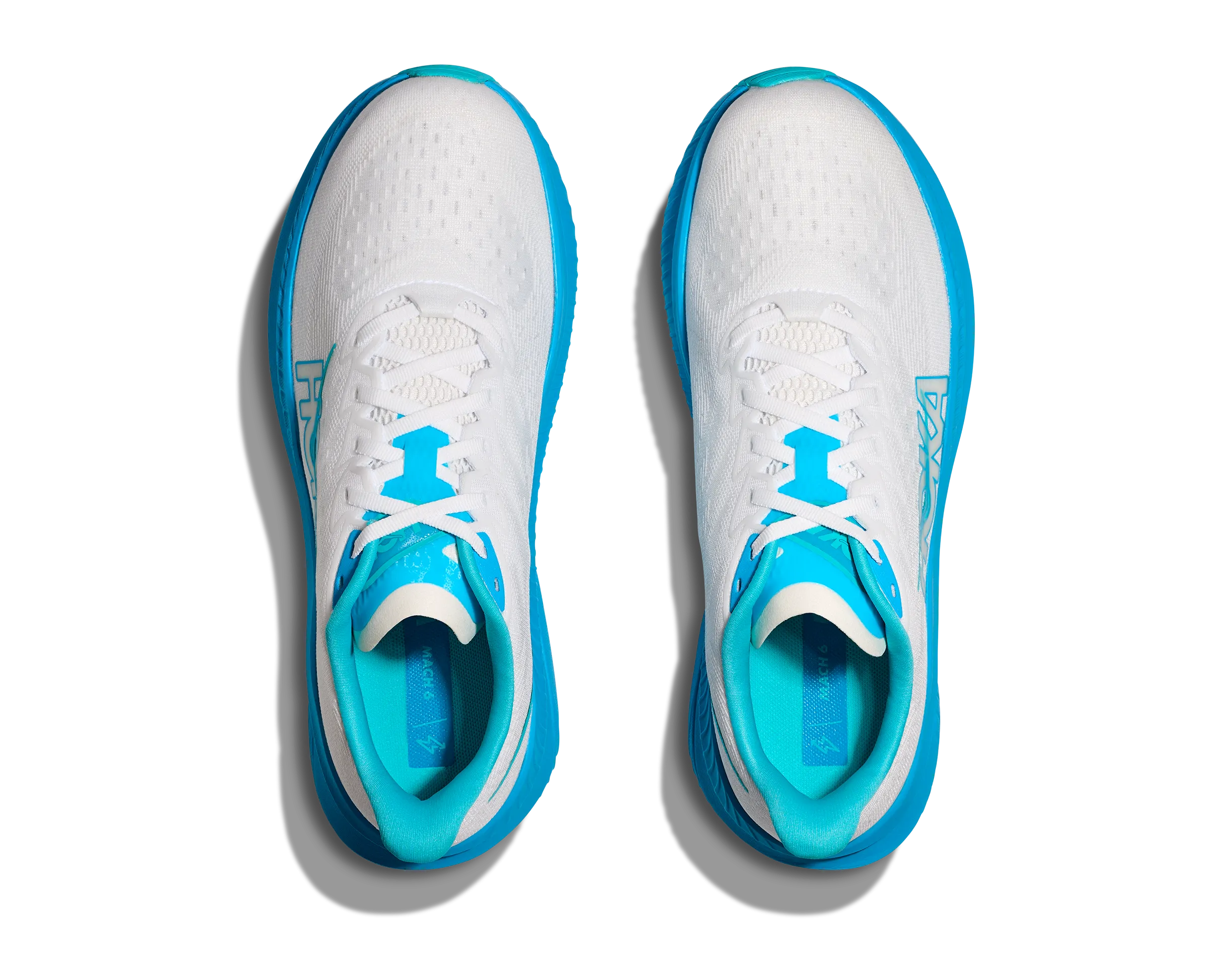 Running Shoe Release Calendar HOKA Men's Mach 6 - WHITE / SKYWARD BLUE