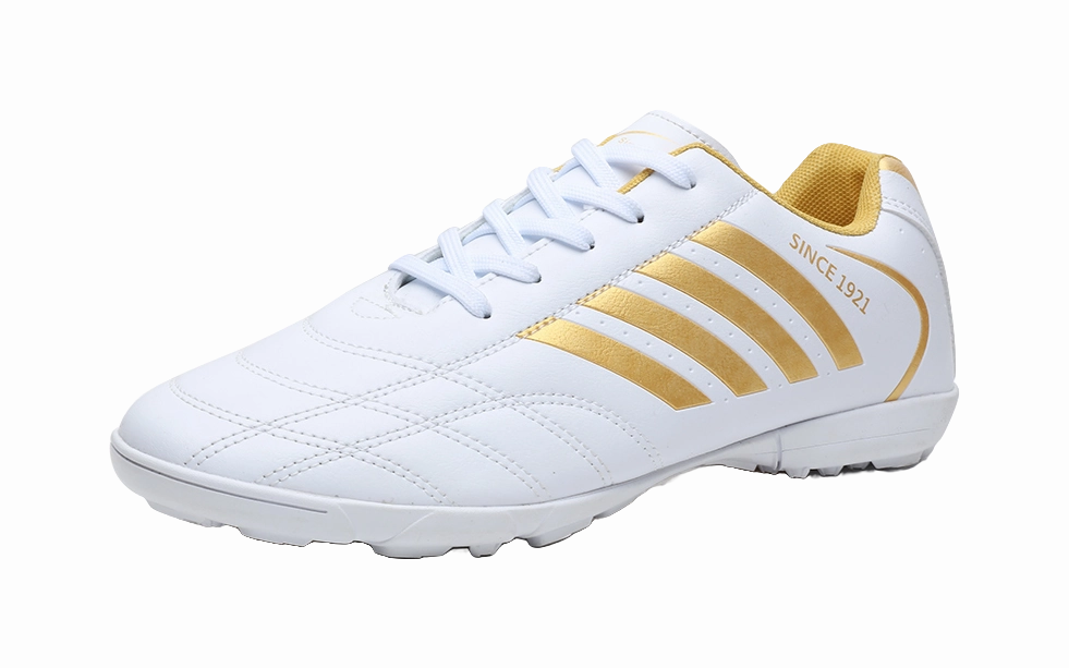 Binary TF Soccer Cleats - Turf Football Shoes with Shock Absorption Slip & Abrasion Resistant Unisex White Gold Predator Accuracy 3 Turf Soccer Cleats