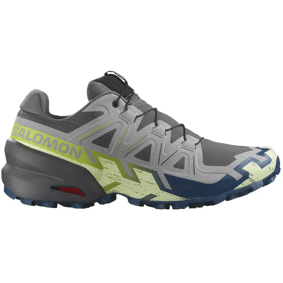 Novo Trail Hiking Shoe Men's Speedcross 6 Trail Running Shoes Castlerock / Lime Cream / Poseidon