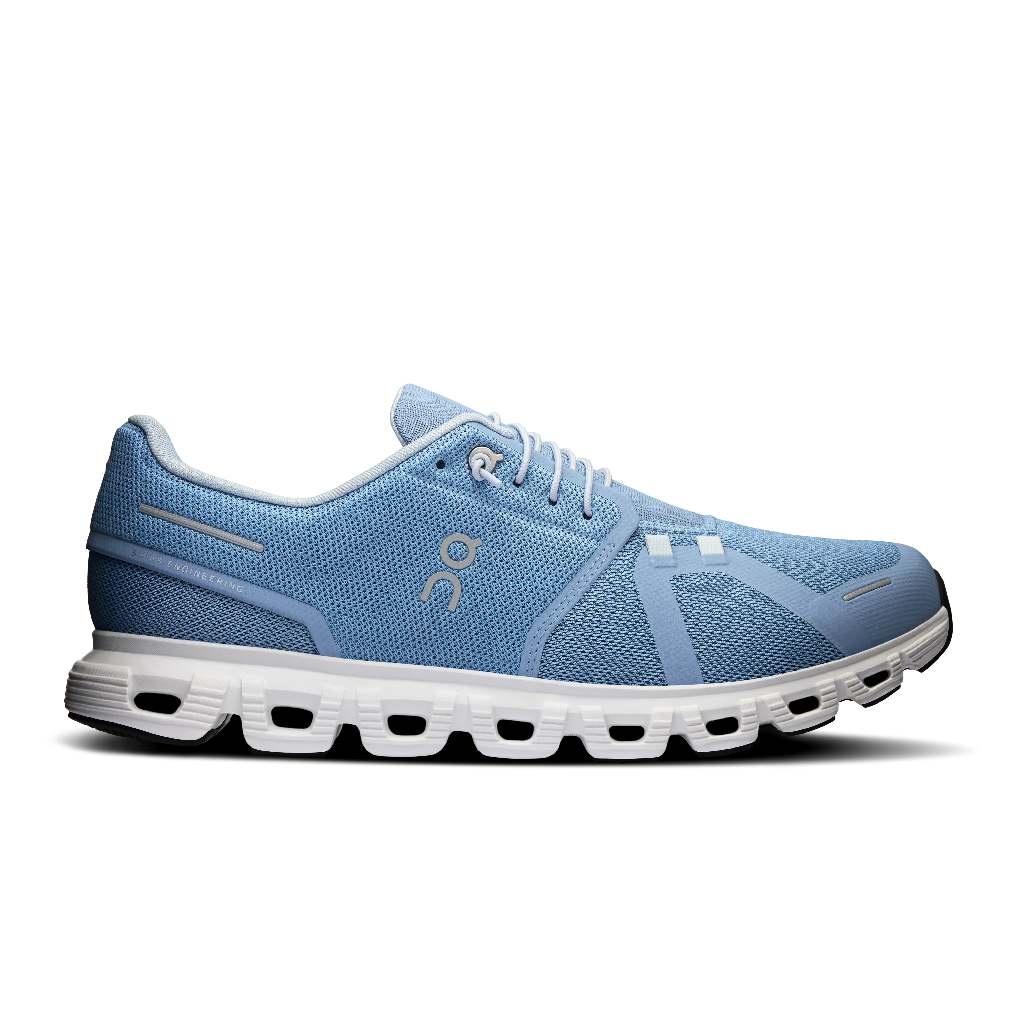 Walk In Running Shoes On Running Men's Cloud 6 Shoes - Chambray / White