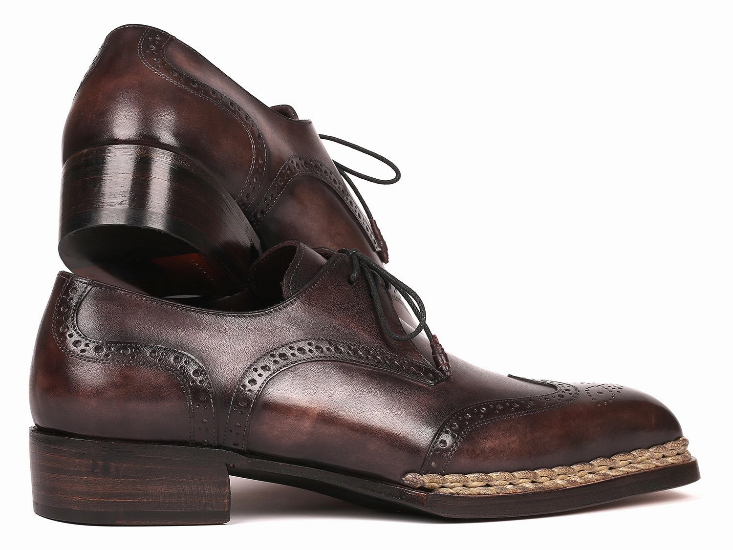Paul Parkman Norwegian Welted Wingtip Derby Shoes Bronze (ID#8506-BRZ) Dress Shoes Lace Up