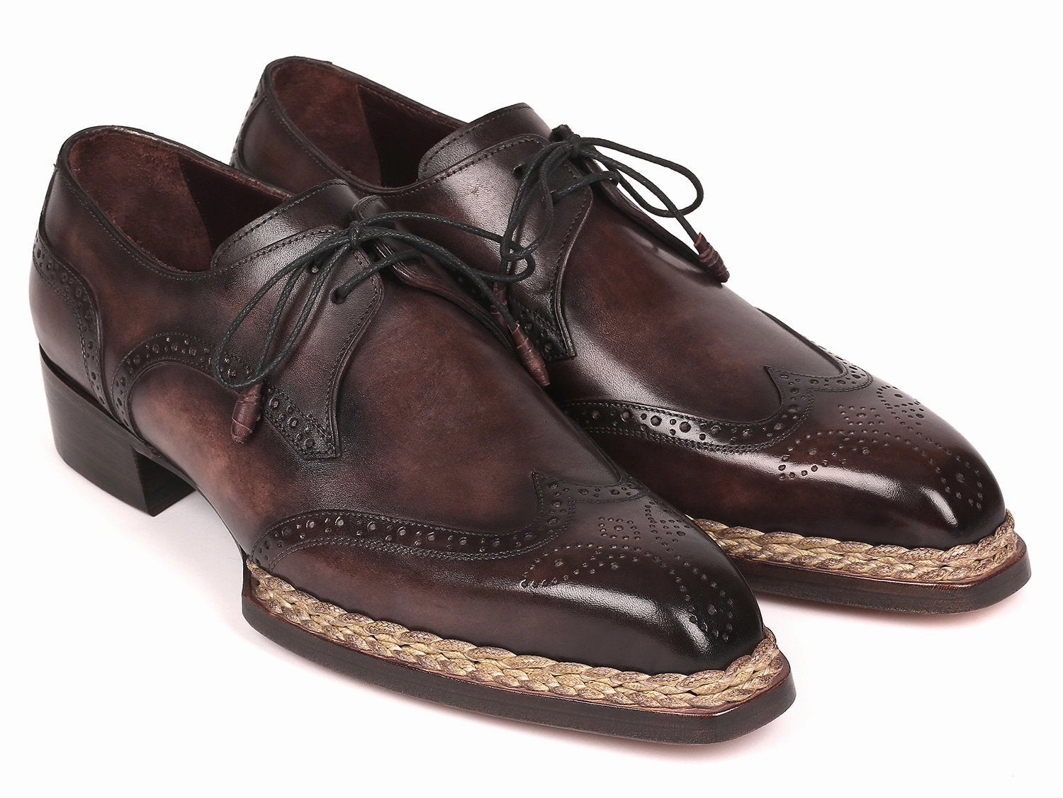 Paul Parkman Norwegian Welted Wingtip Derby Shoes Bronze (ID#8506-BRZ) Cap Toe Lace Up Shoes