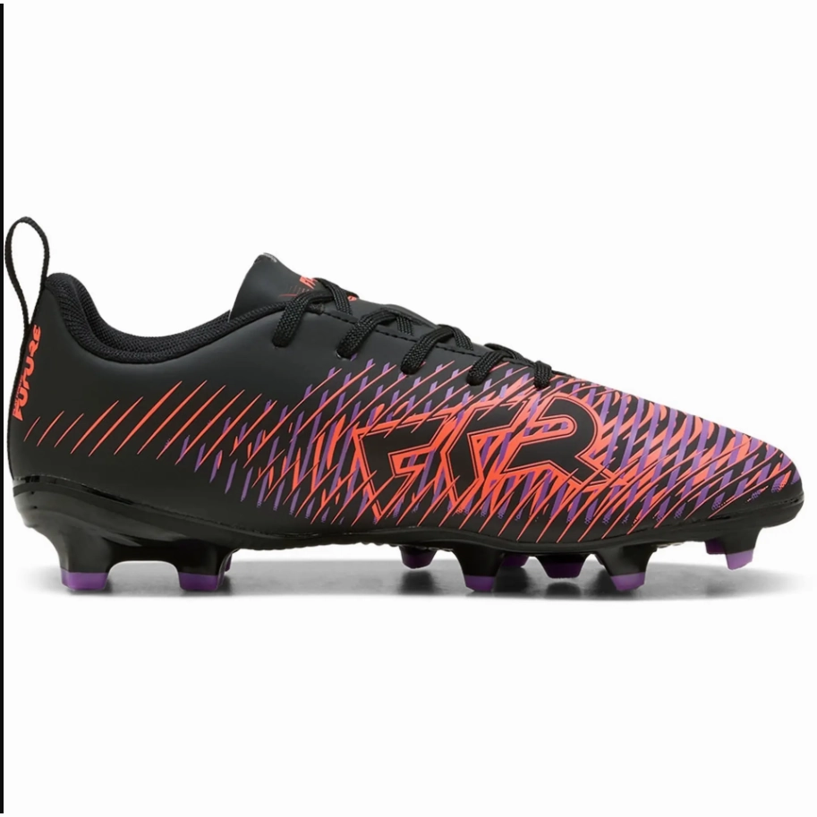 Puma Junior Football Boots Future 8 Play FG/AG Black /White/Glowing Red Phantom Venom Soccer Cleats