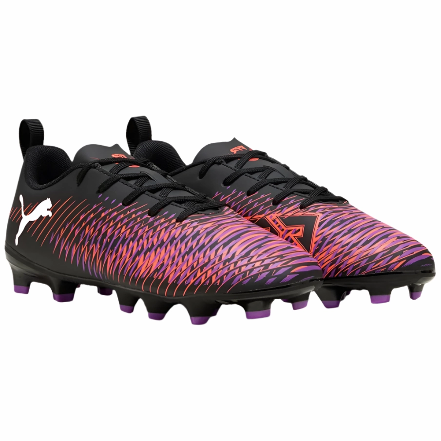 Order Soccer Cleats Online Puma Junior Football Boots Future 8 Play FG/AG Black /White/Glowing Red