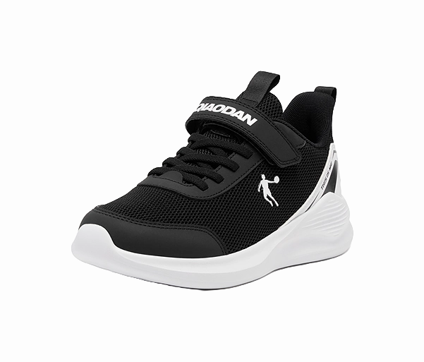 QIAODAN Breathable Lightweight Cushioning Kids' Running Shoes Black/Jordan White Kids' Best Running Shoes For Basketball