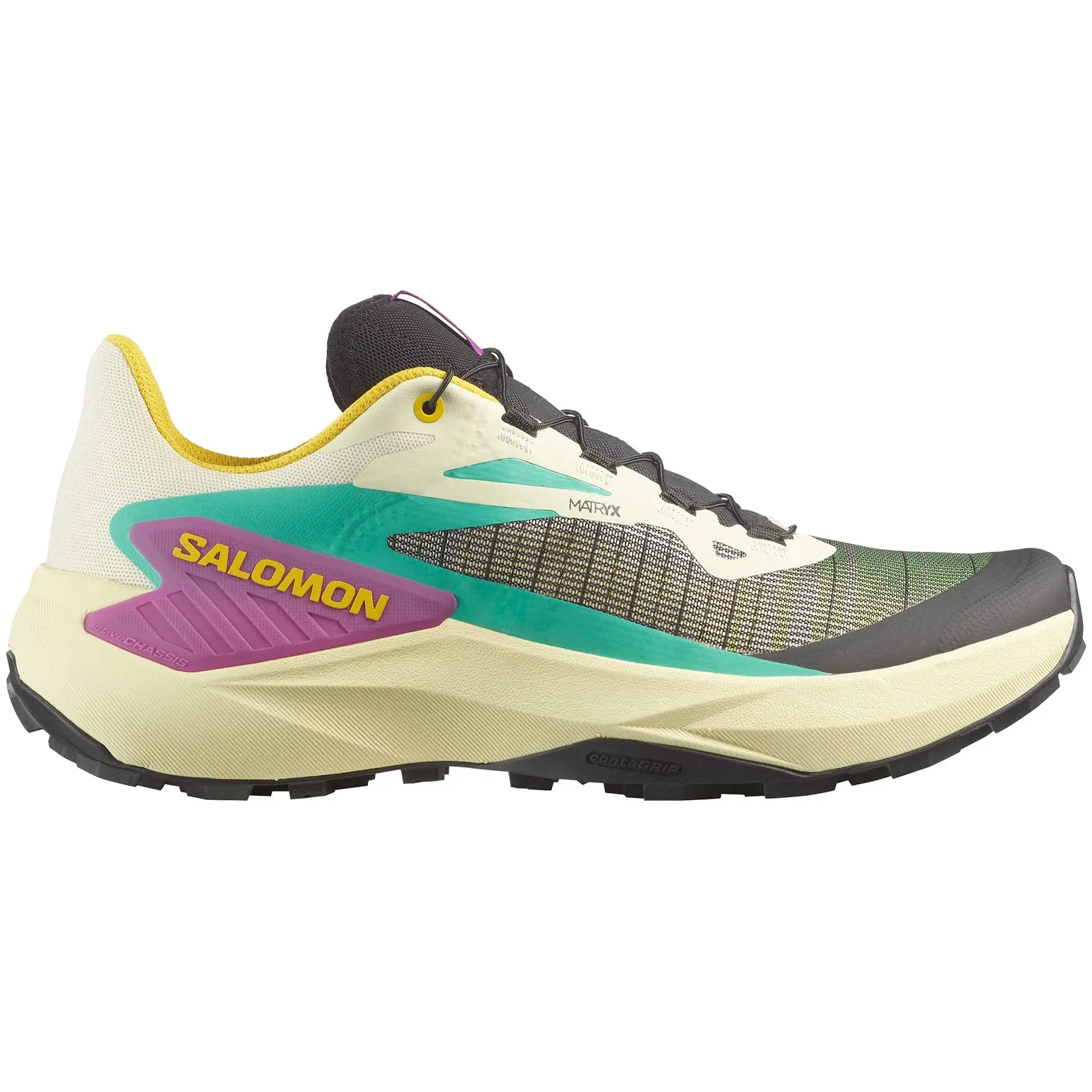 Men's Genesis Trail Running Shoes Transparent Yellow / Black / Willowherb Trail Shoes With Rock Plate