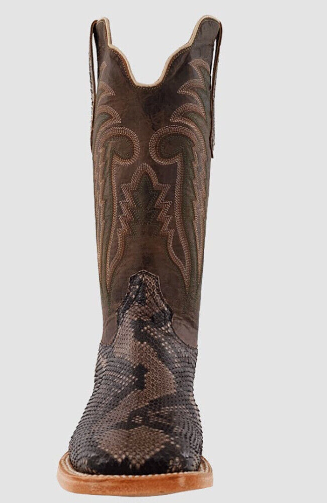 R. Watson Men's Rustic Python Belly Exotic Boot RW7913-2 Valentino Dress Shoes