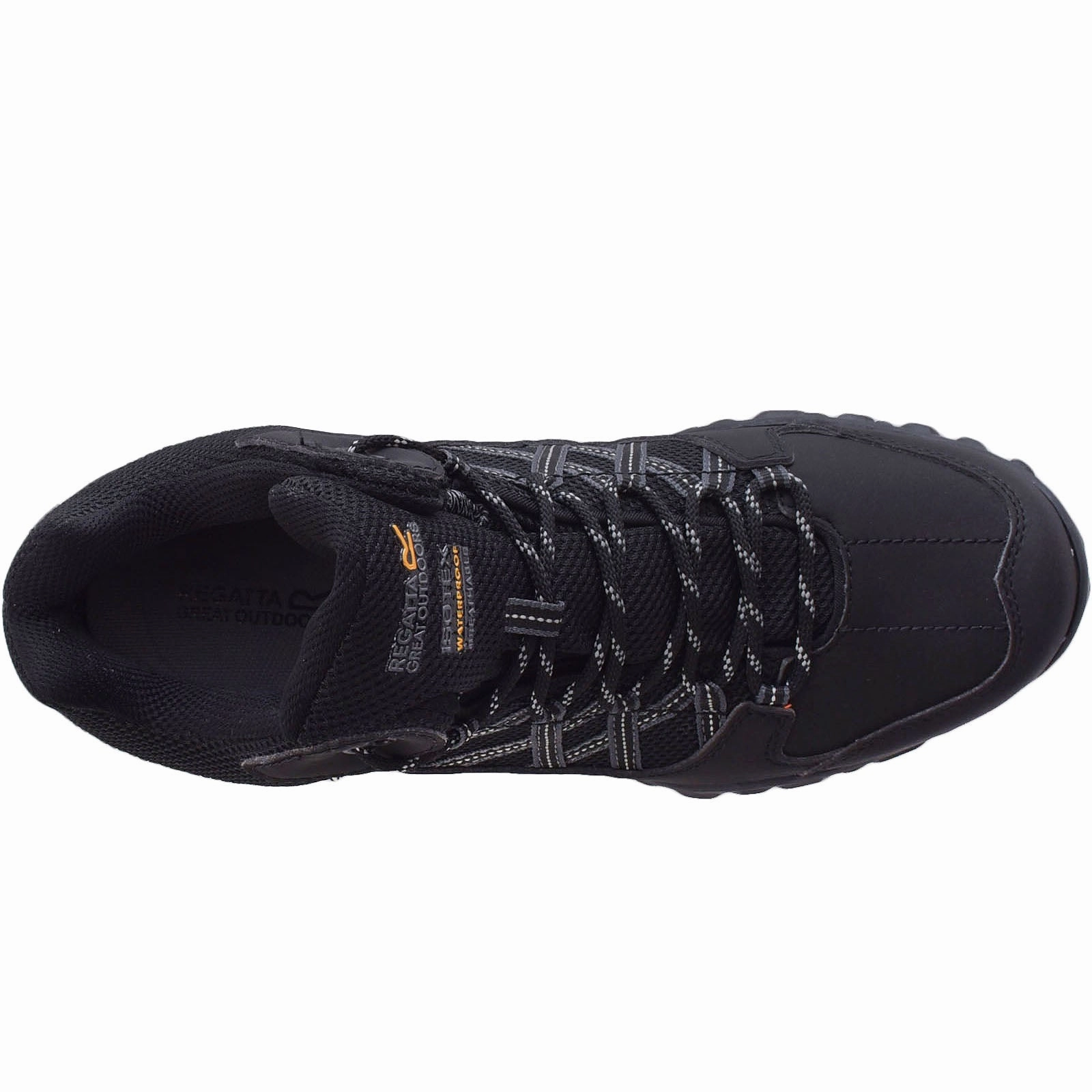 Regatta Mens Edgepoint Waterproof Walking Boots - Black Old School Hiking Boots With Laces