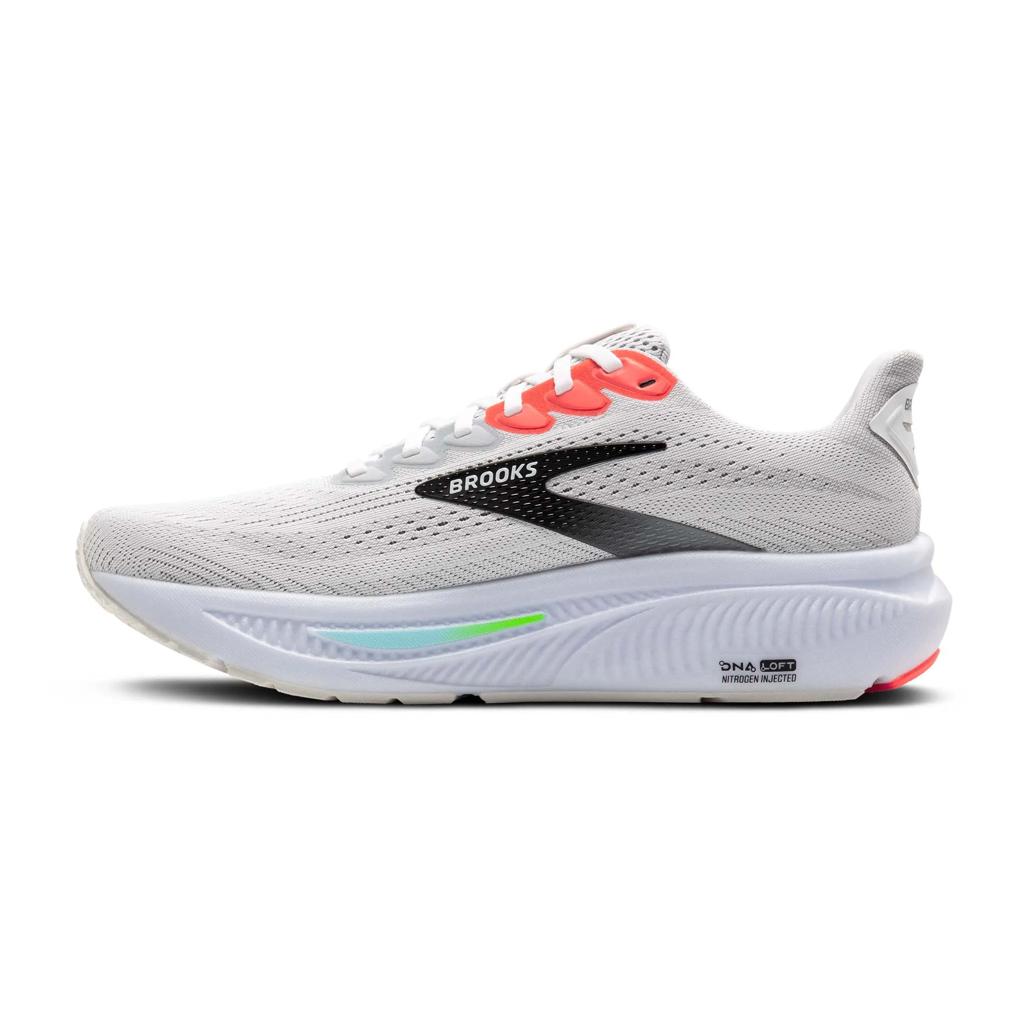 Discount Running Shoes Uk Brooks | Men's Ghost 17 Running Shoes - White/Pink Clay/Gecko