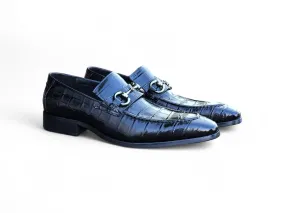 Buckle Loafer w Gator Embossed Leather Trendy Loafers 2024
