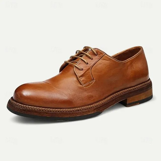 Lace-up Zappos Shoes and Men's Tan Goodyear Derby Shoes Clean Leather Welt with