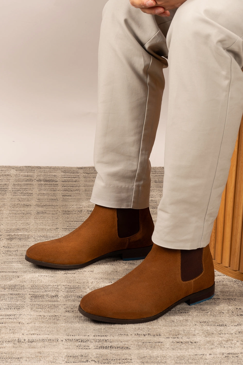 Vinnie Tobacco New York Suede Chelsea Boots