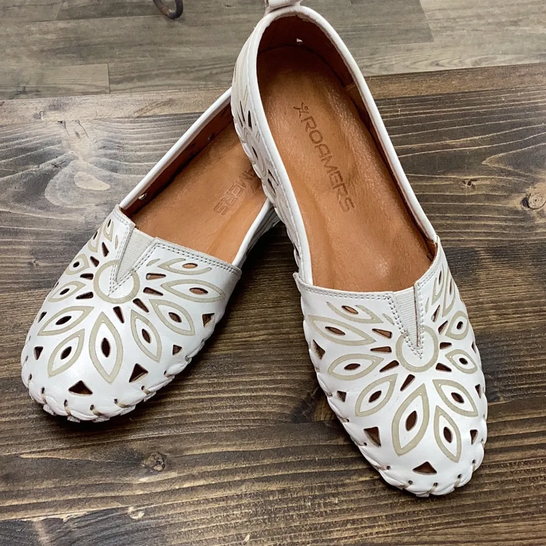 Roamers Viola White Leather Loafer Johnston Murphy Sheepskin Loafers