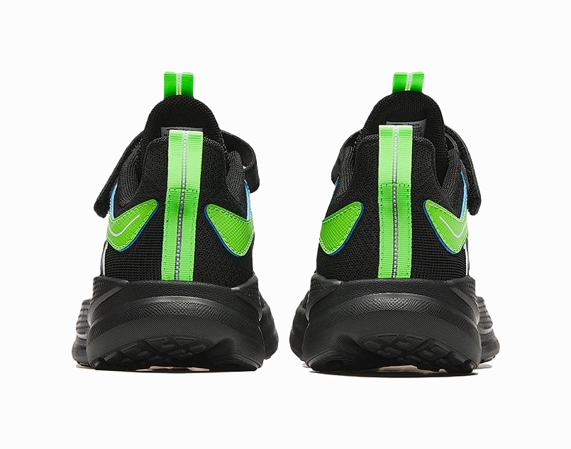 Antakids Abrasion Resistant Low Top Kids' Running Shoes Black Green 2nd Hand Running Shoes