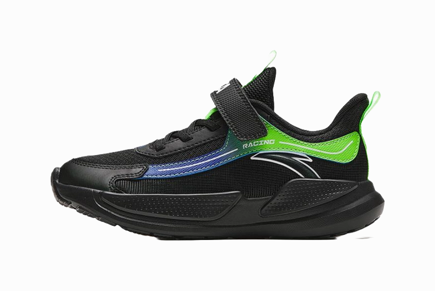 Antakids Abrasion Resistant Low Top Kids' Running Shoes Black Green Stack Height Running Shoes