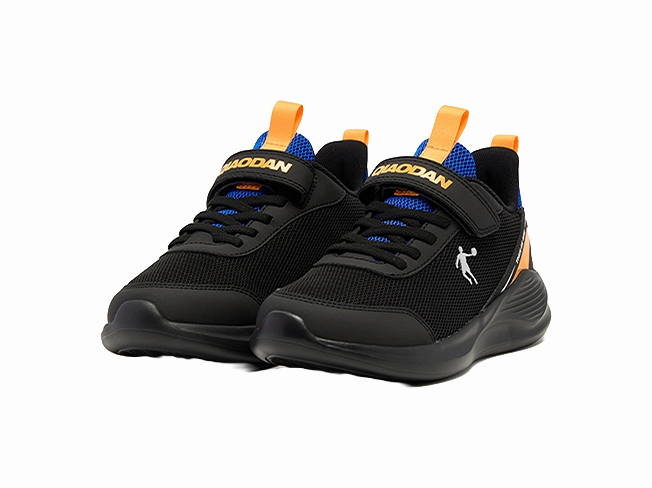 QIAODAN Kids' Running Shoes Black/Dazzling Blue Kids' Running Shoes Cheap For Sale
