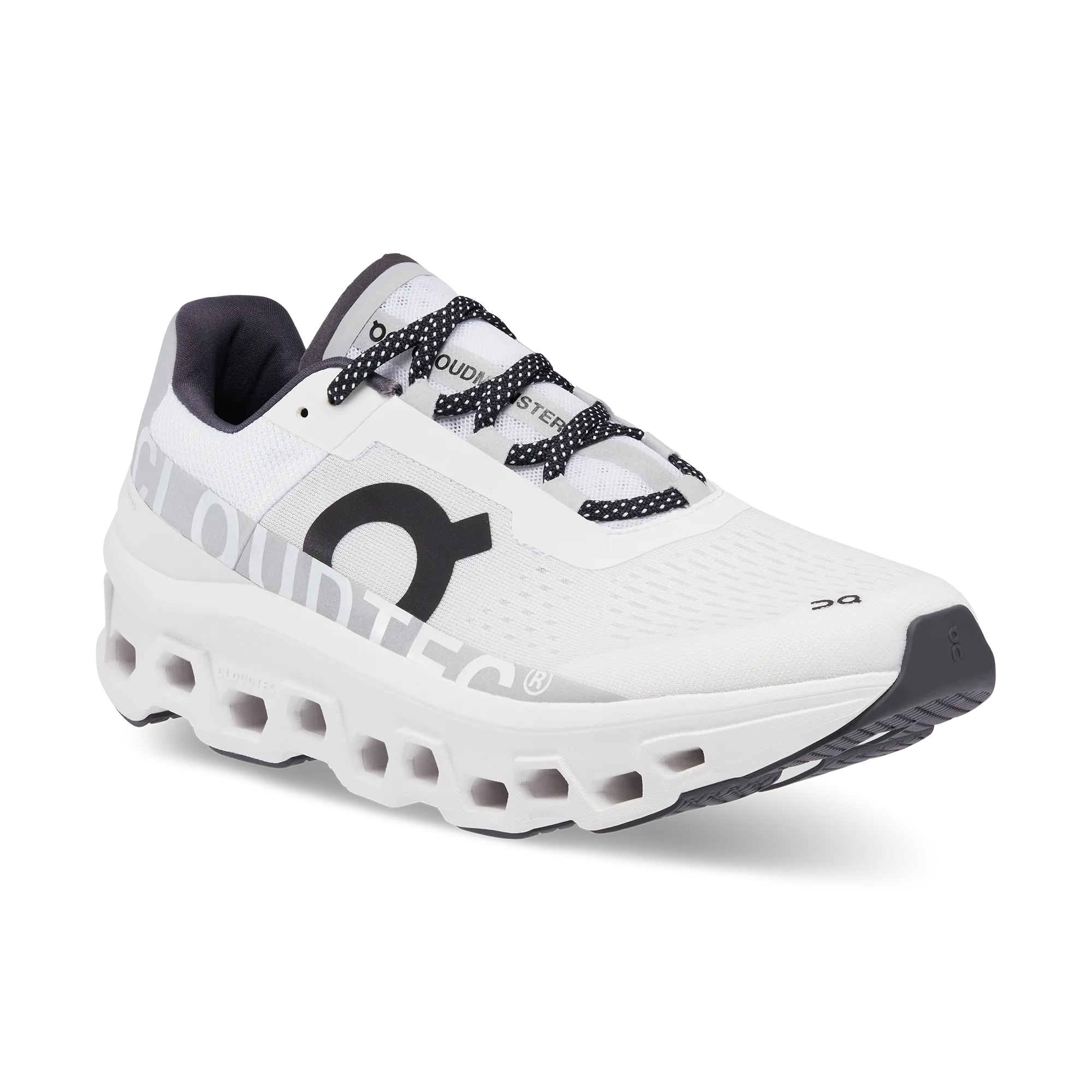 On Running Men's Cloudmonster Shoes - All White Mid Distance Running Shoes
