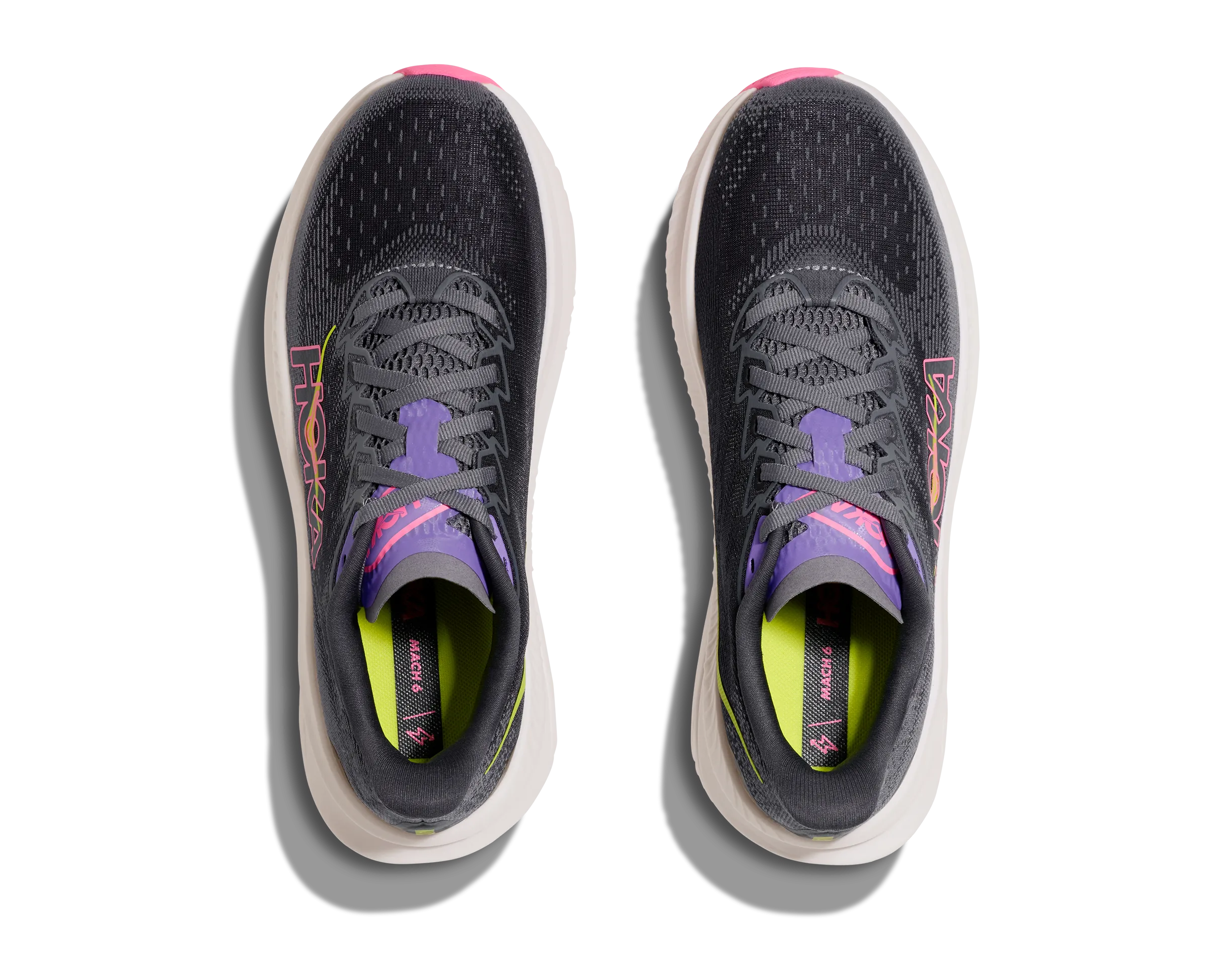 Best Trail.running Shoes HOKA Women's Mach 6 - GREY SKIES / CHARCOAL GREY