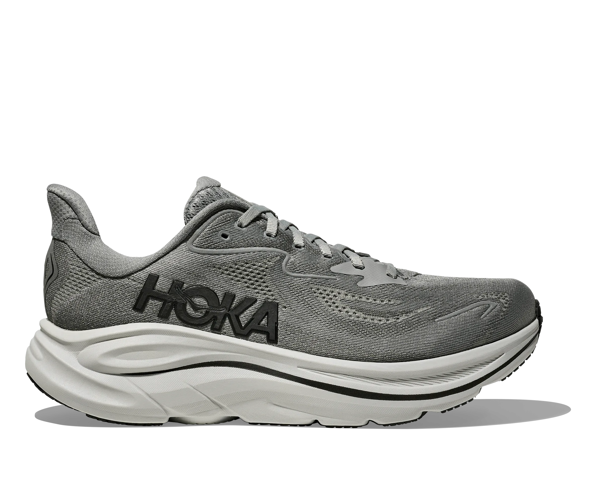 HOKA Men's Clifton 10 - GALACTIC GREY / ASTEROID Running Shoes For Shin Splints