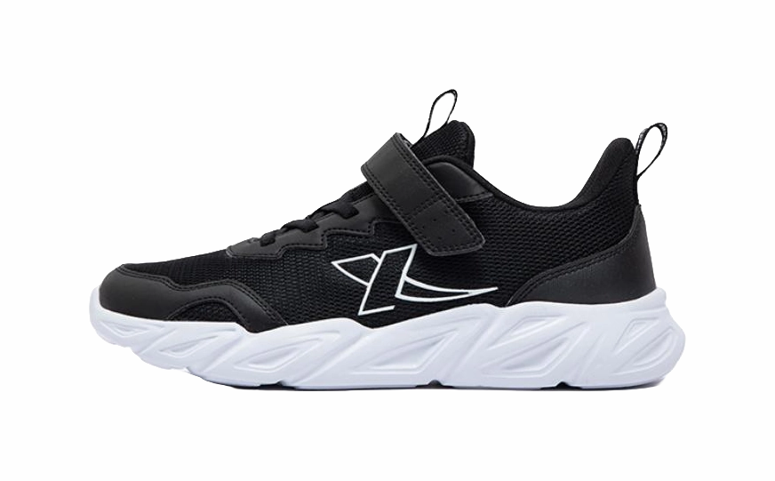 Good Running Shoes For Wide Flat Feet XTEP Slip Resistant Shock Absorbers Low top Kids' Running Shoes Black Unisex