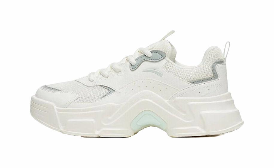 Anta Shock Absorbers Slip Resistant Abrasion Resistant Low top Casual Shoes Women's White Green Climbing Shoes Tokyo