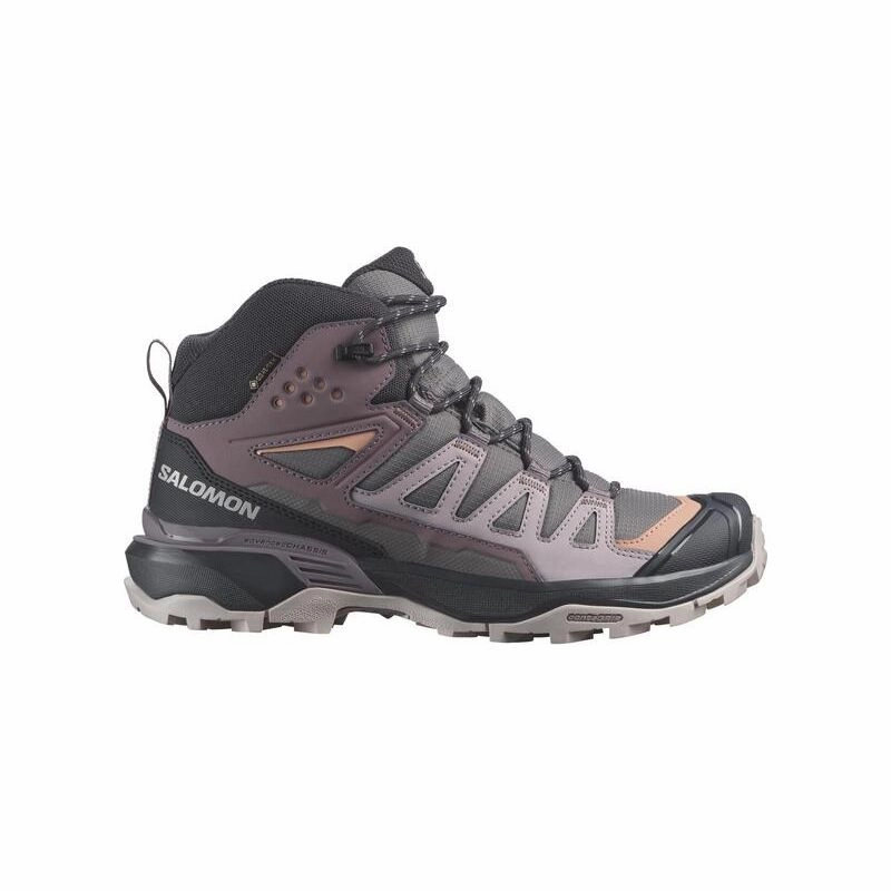 Steel Toe Boots At Walmart Salomon Womens Hiking Boot X Ultra 360 Mid GTX  Plum/Phantom/Cork