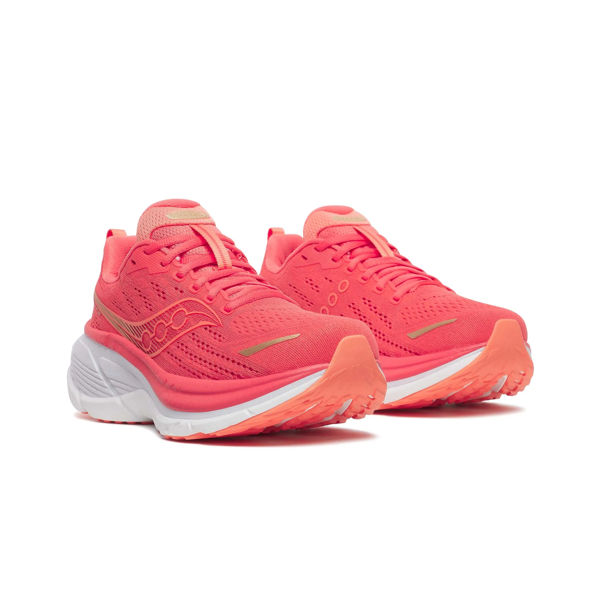 Saucony | Women's Hurricane 25 Running Shoes - Coral/Thistle Trail Running Shoes For Overpronators