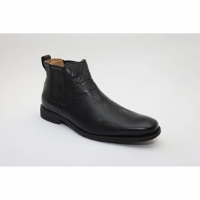 Best Ems Boots Savelli 6713 Mens Black Leather Pull On Chelsea Boots