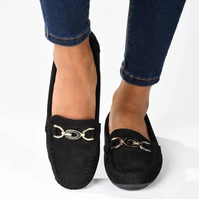 Pierre Cardin 12 Moccasin With Metal Trim Loafer - Black