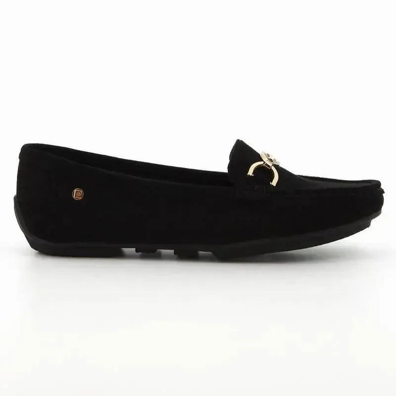 Pierre Cardin 12 Moccasin With Metal Trim Loafer - Black Brogues Casual Shoes