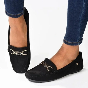 Pierre Cardin 12 Moccasin With Metal Trim Loafer - Black Brogue Shoes Pronunciation