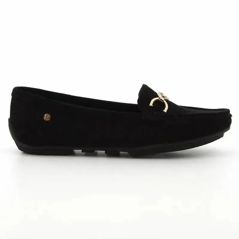 Pierre Cardin 12 Moccasin With Metal Trim Loafer - Black