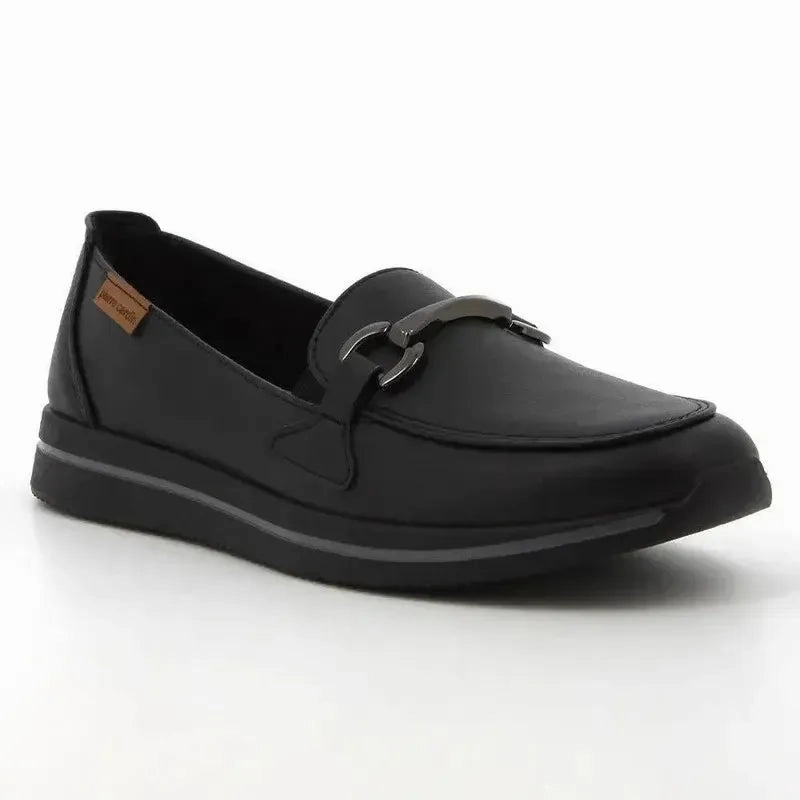 Pierre Cardin Josephine 10 Moccasin - Black Best Brogues For Jeans