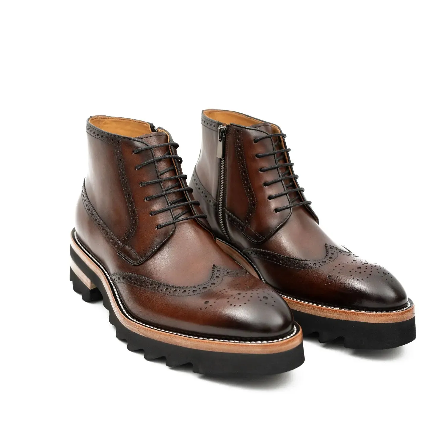 Equine Overreach Boots Side - Zipper Martin Boots Coffe