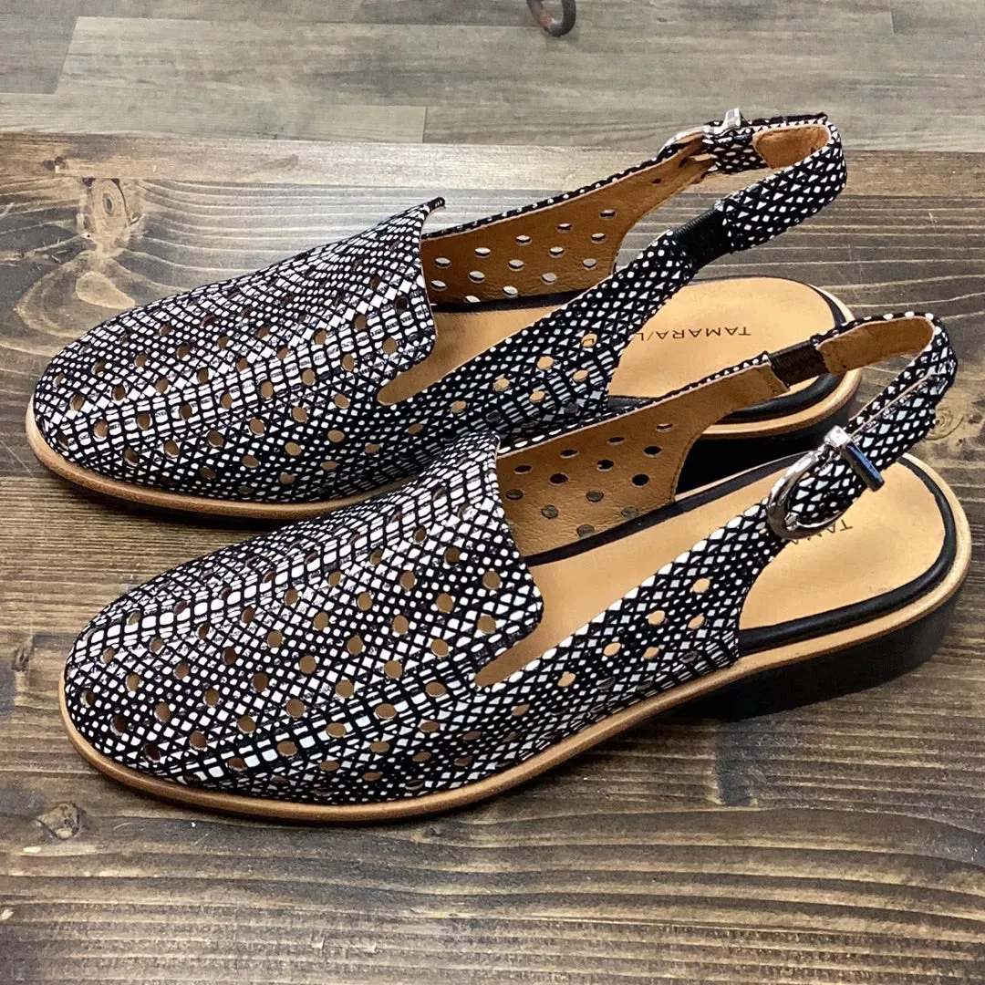 Tamara London Asp  Black Squaw Sling Back Loafers Styling