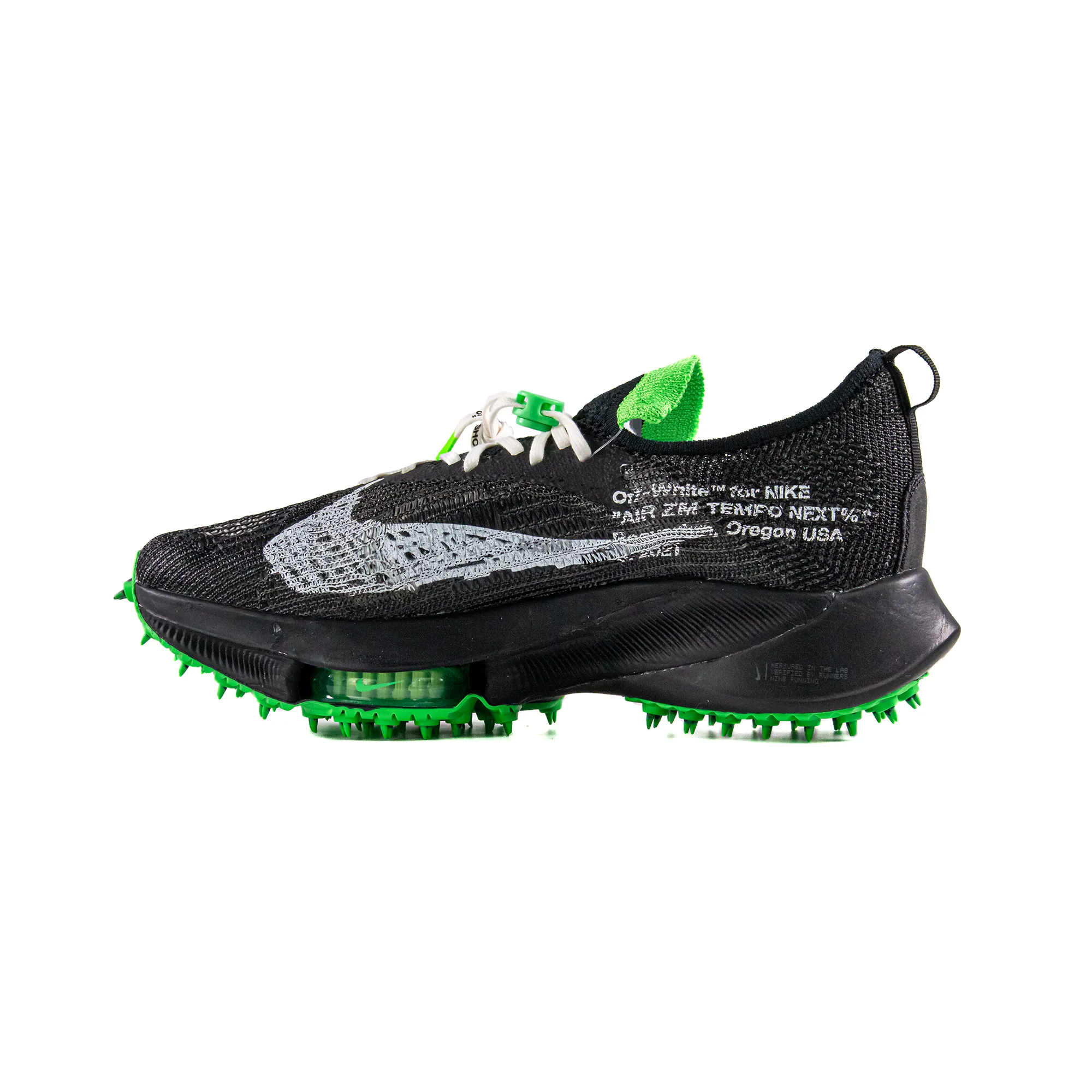 Classic Cortez Nike Shoes Nike Air Zoom Tempo Next% Flyknit 'Off-White Black Scream Green' (2021)