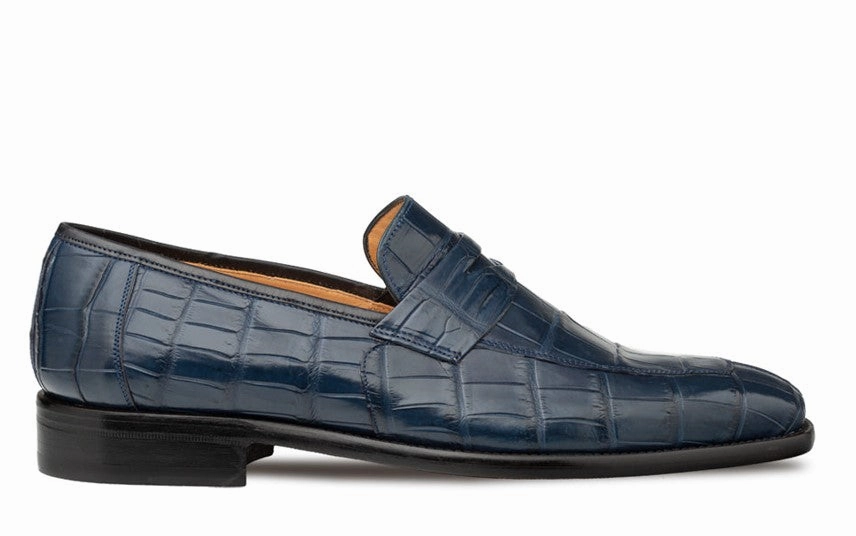 Style: Piccolo-Blue Chocolate Flow Heeled Loafers